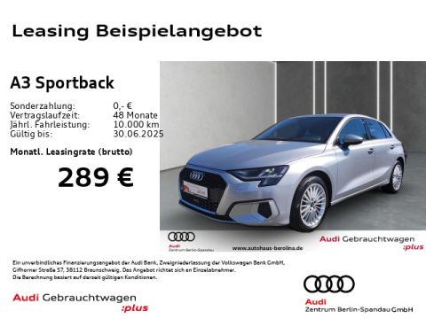 AUDI A3 Sportback 35 TFSI Adv.  GRA PDC SHZ