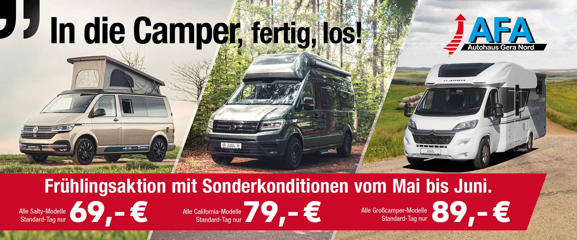 Wohnmobile mieten bei AFA